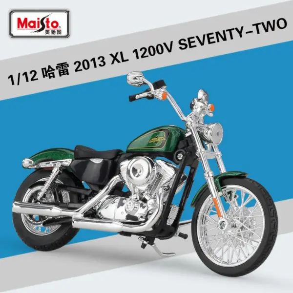 Maisto 1:12 Harley-Davidson Diecast Motorcycle Model - Image 9
