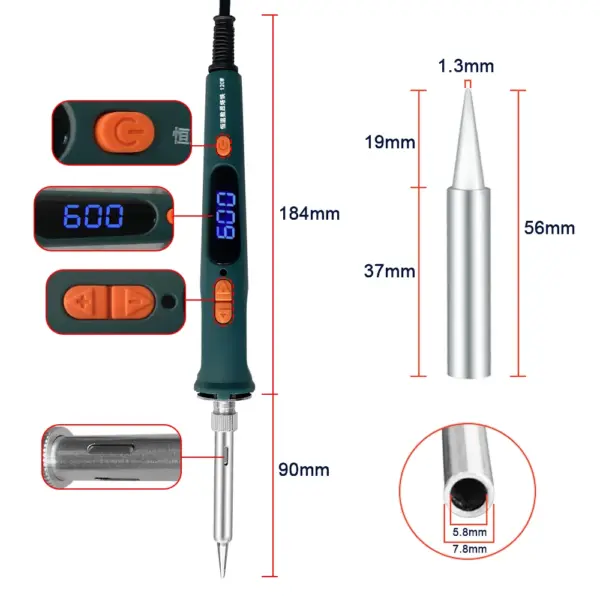 Digital Soldering Iron Kit 100W/120W 907/909 - Image 3