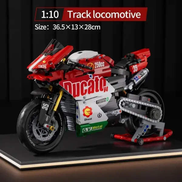 Red Motorcycle Building Blocks Set Model 88800 - Image 7