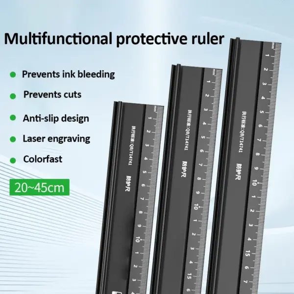 Aluminum Straight Ruler for Woodworking 20/30/45cm - Image 2