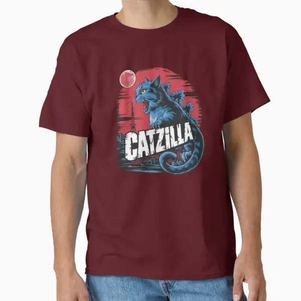 Catzilla Funny Cat T-Shirt for Men - Image 6