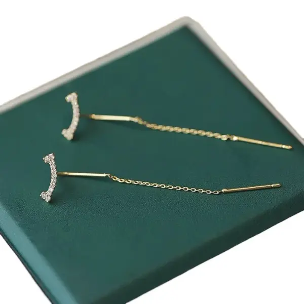 Trendy Drop Earrings with Star Heart Pendants - Image 5