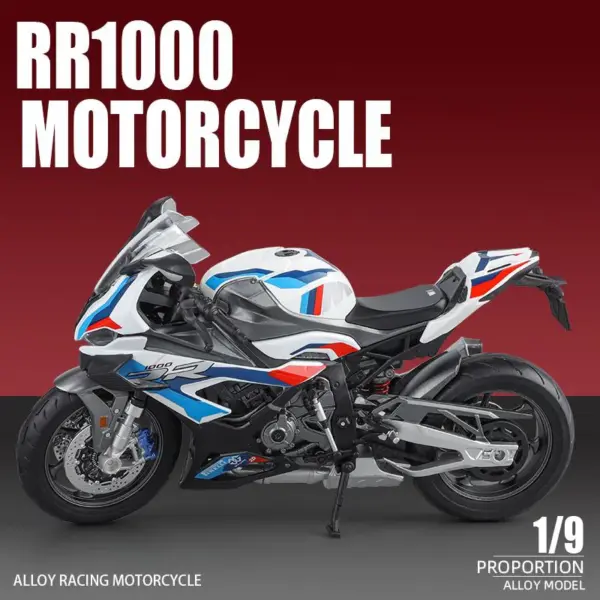 1/9 Scale Alloy Racing Motorcycle Model - Image 3
