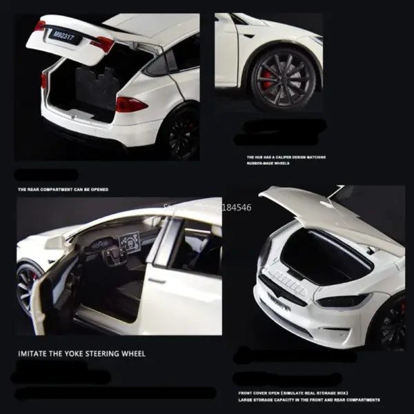 1/24 Scale Diecast Tesla Model X Model Car - Image 5