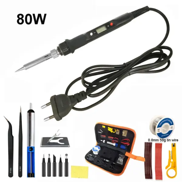 80W Adjustable Digital Soldering Iron Set - Image 2