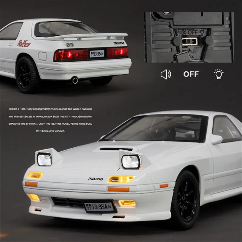 1:24 Mazda RX7 Diecast Sports Car Model 4 1:24 Mazda RX7 Diecast Sports Car Model - Image 4