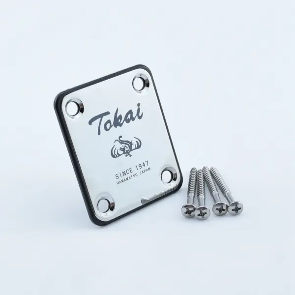 Electric Guitar Neck Plate in Black and White - Image 9