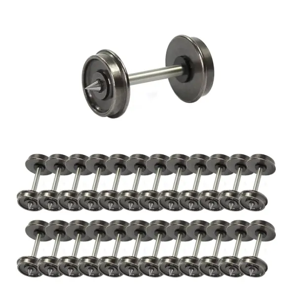 24pcs Metal DC Wheels for HO Scale Trains - Image 2