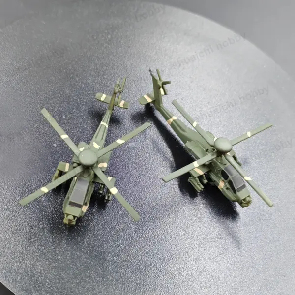 2PCS AH-64 Helicopter Models 1/400 1/350 Scale - Image 2