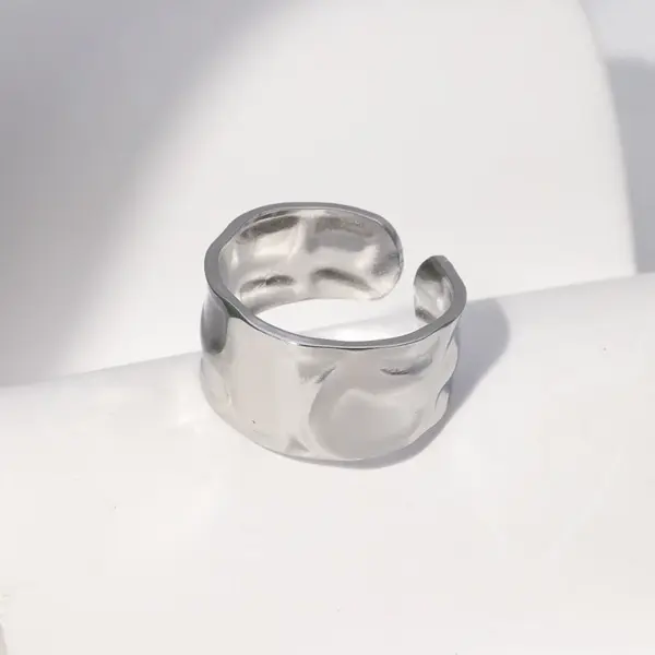 Geometric Adjustable Stainless Steel Rings Set - Image 14