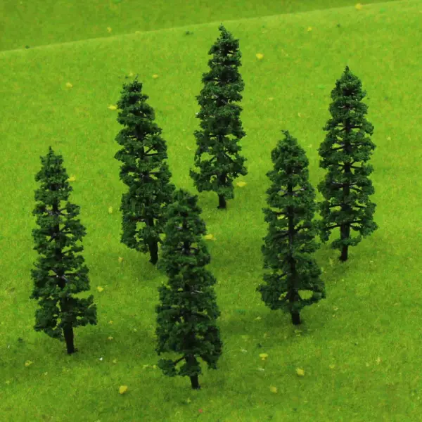 80pcs HO OO Scale Green Trees 1:87 Model Scenery - Image 5