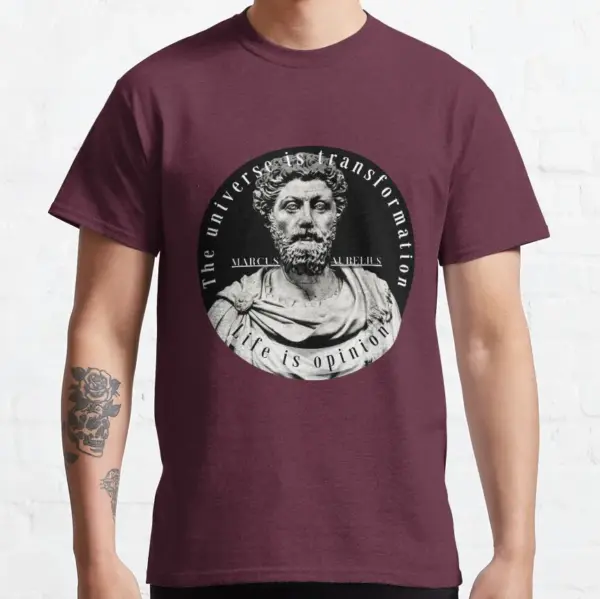 Marcus Aurelius Funny Philosophy Graphic Tee - Image 6