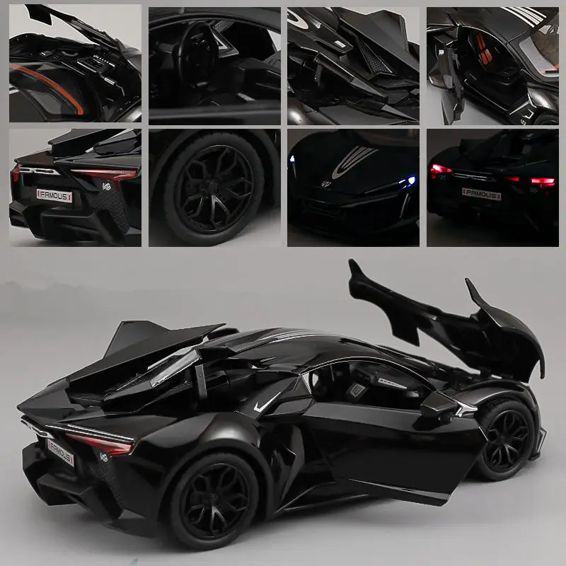 1:24 Lykan Hypersport Diecast Alloy Car Model 6 1:24 Lykan Hypersport Diecast Alloy Car Model - Image 6