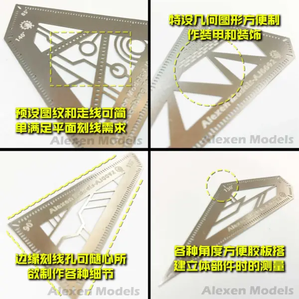 4-in-1 Angle Measurement Ruler for Models - Image 5