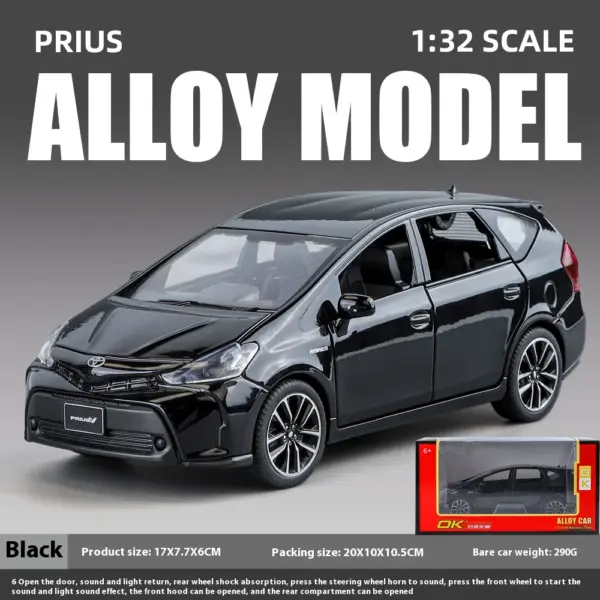1:32 Toyota Prius Diecast Model Car - Image 8