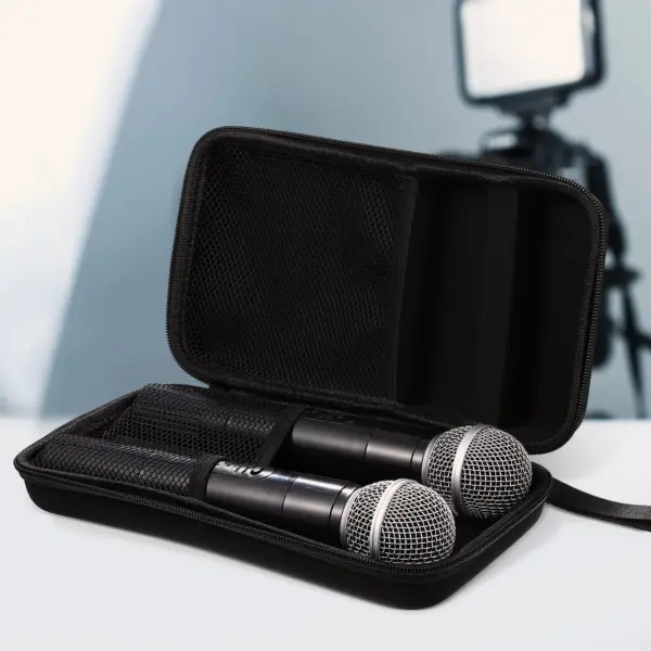 Portable Microphone Storage Case with Zipper - Image 4
