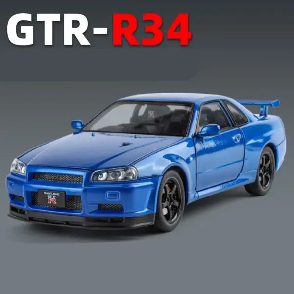 1:24 Nissan Skyline GTR R34 Diecast Model Car - Image 8