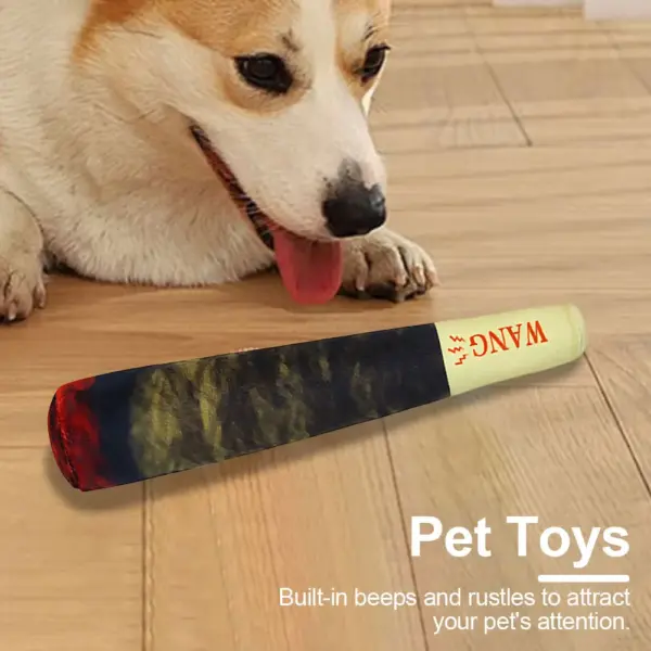 Plush Cigar Squeaky Dog Toy for All Breeds - Image 4