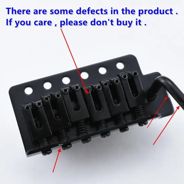 Electric Guitar Tremolo System Bridge Set Black Chrome - Image 3