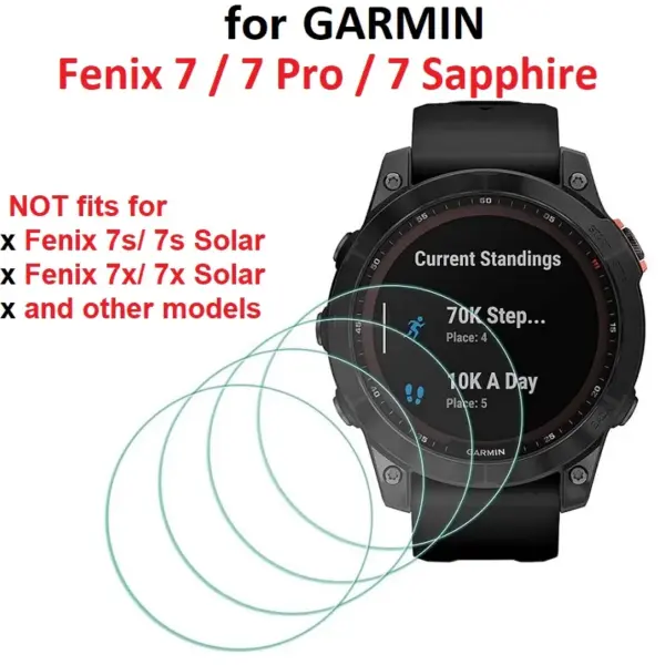 5PCS Tempered Glass Protector for Garmin Fenix 7 - Image 9