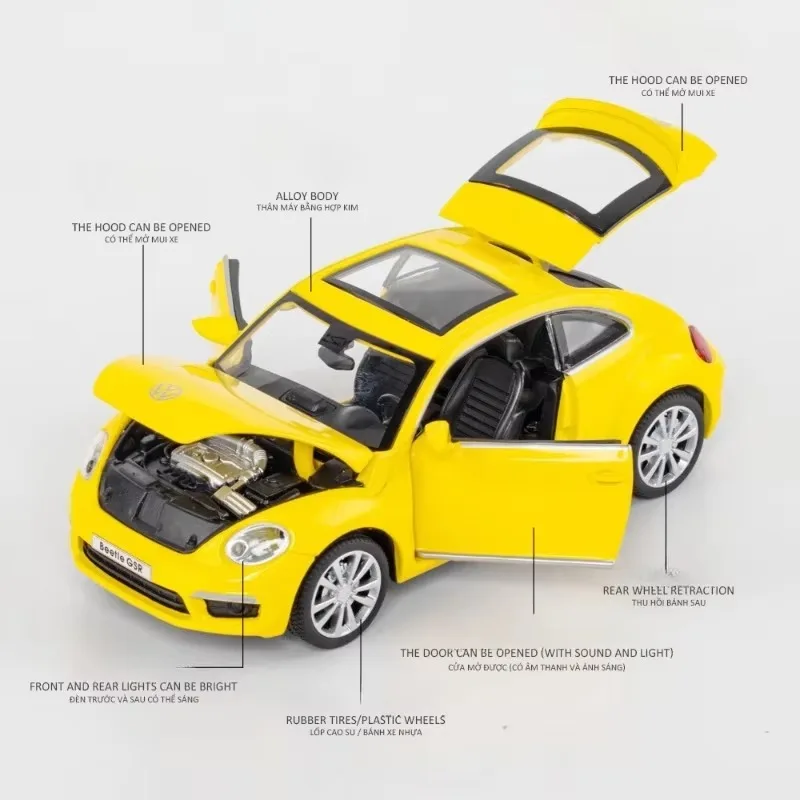 1:32 Diecast Volkswagen Beetle GSR Model Car 4 1:32 Diecast Volkswagen Beetle GSR Model Car - Image 4