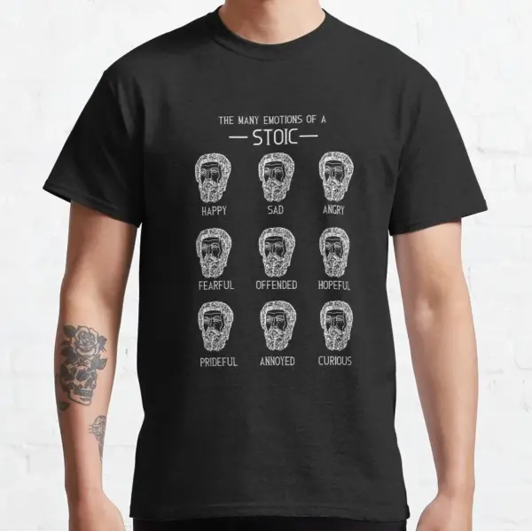 Stoic Emotions Graphic Tee for Men S-6XL - Image 10