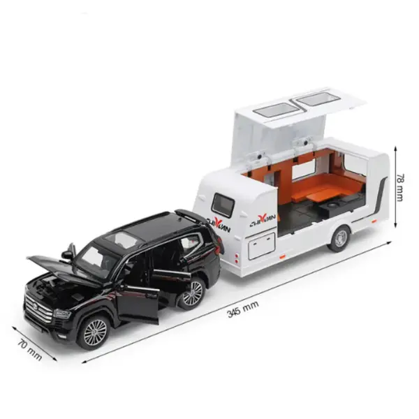 1/32 Alloy Diecast RV Trailer Car Model - Image 24