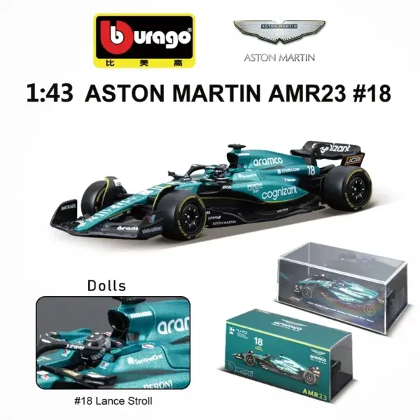 Bburago 1:43 F1 Racing Car Model Red Bull RB20 - Image 6