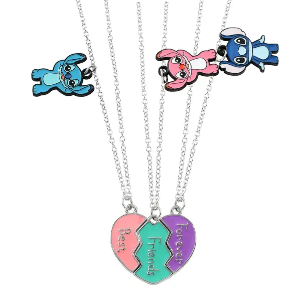 Disney Stitch Heart Necklace for Couples - Image 13