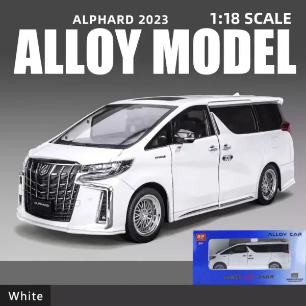 1:18 Alphard Alloy Pull-Back Car Model - Image 10