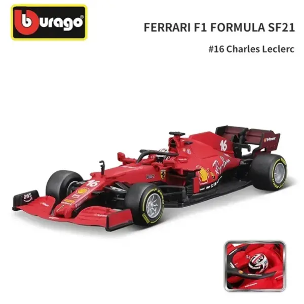 Bburago 1:43 Ferrari SF21 Diecast Model - Image 3