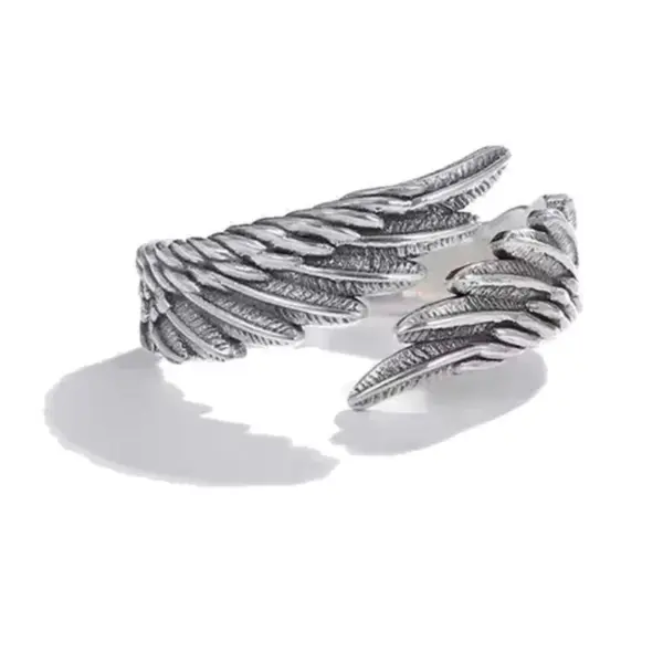 Vintage Angel Wing Demon Eye Ring - Image 6