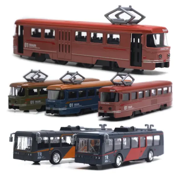 90 Scale Alloy Retro Tram Model - Image 2