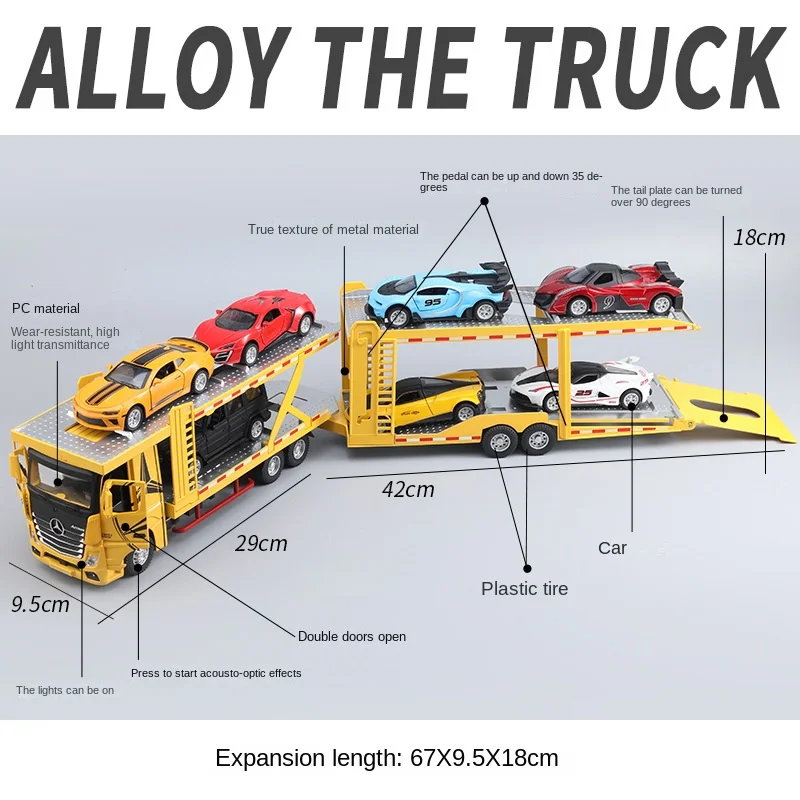 1:24 Mercedes Benz Double-Layer Transport Truck 5 1:24 Mercedes Benz Double-Layer Transport Truck - Image 5