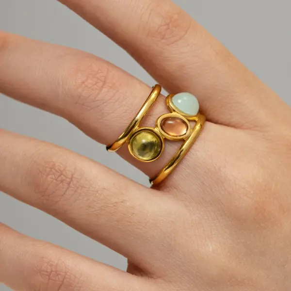 Classic Stainless Steel Geometric Rings for Women - Image 4