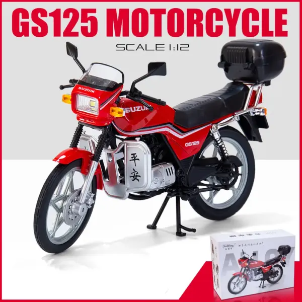 1:12 Suzuki GS125 Diecast Motorcycle Model - Image 7