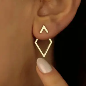 Geometric Minimalist Stud Earrings for Women