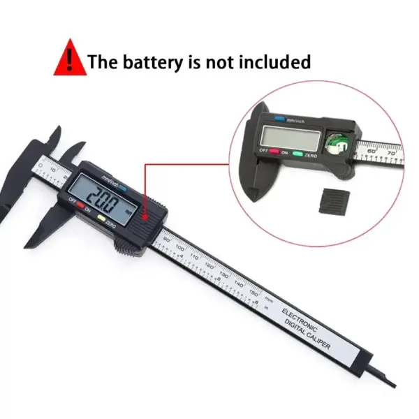 150mm Carbon Fiber Digital Caliper Gauge - Image 6