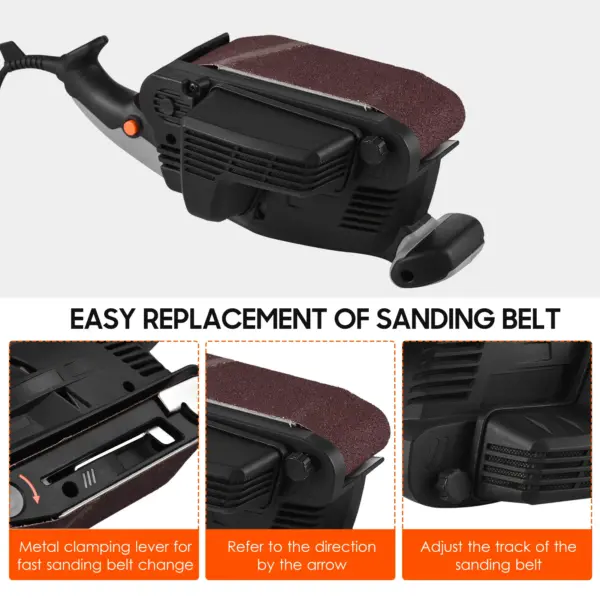 600W Variable Speed Electric Belt Sander - Image 5