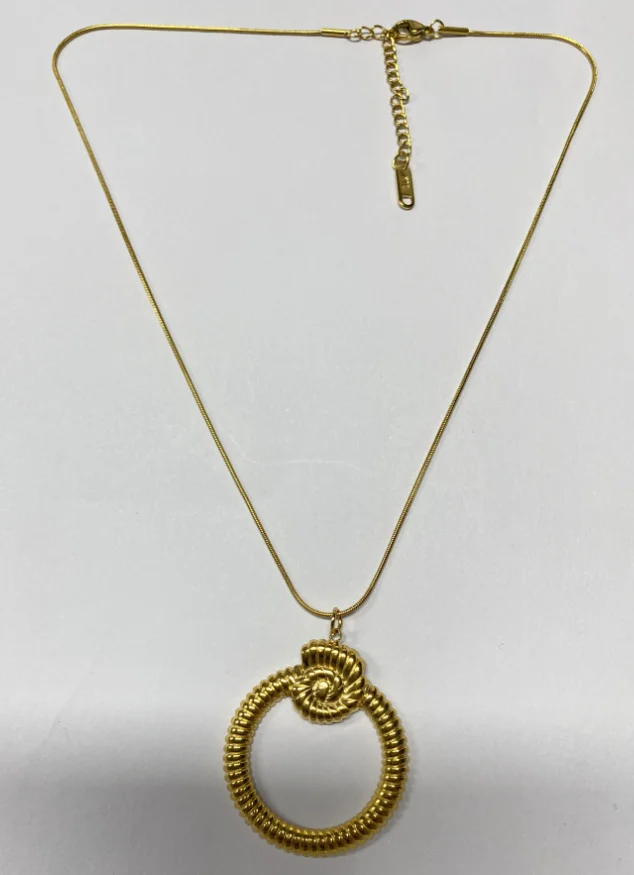 Gold Stainless Steel Shell Pendant Necklace 26 Gold Stainless Steel Shell Pendant Necklace - Image 26