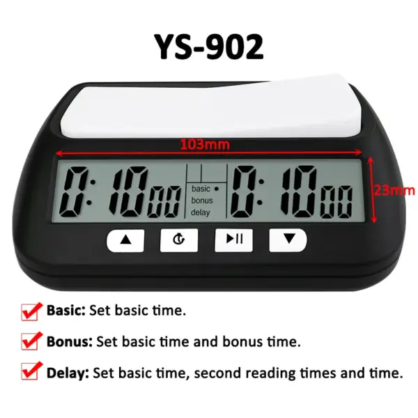 YS9901/YS902 Digital Chess Timer Stopwatch - Image 8