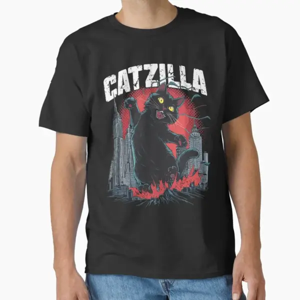 Funny Cat Catzilla T-Shirt for Cat Lovers - Image 8