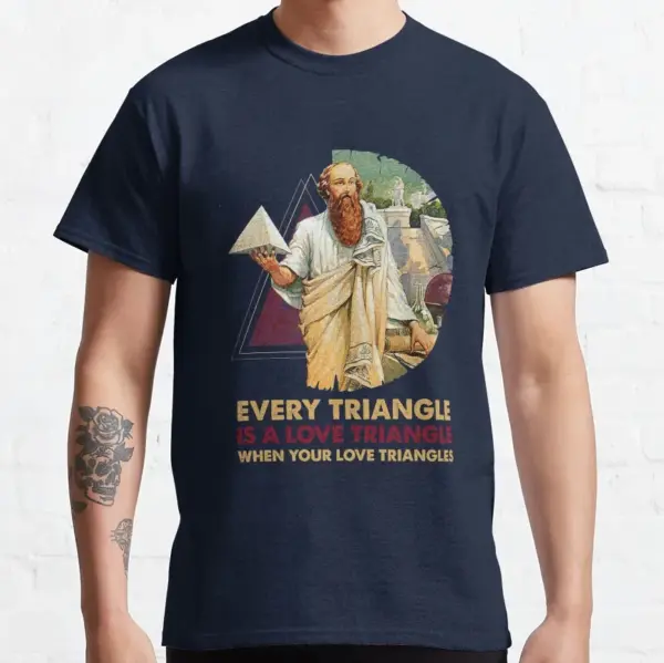 Pythagoras Triangles Graphic Cotton T-Shirt - Image 12