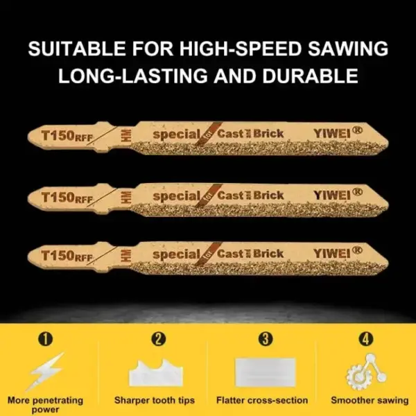T150 3-Inch 50 Grit T-Shank Jigsaw Blades - Image 5