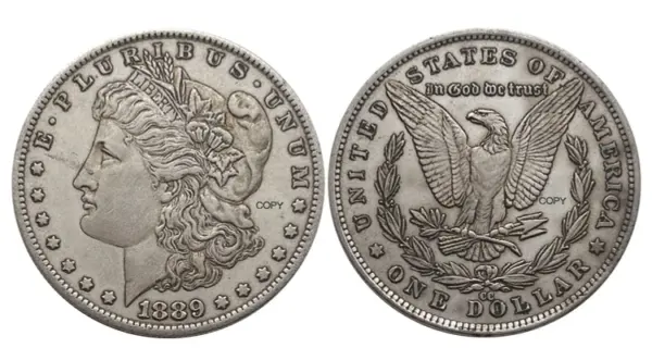 Morgan Silver Plated Commemorative Coin Replica - Image 9
