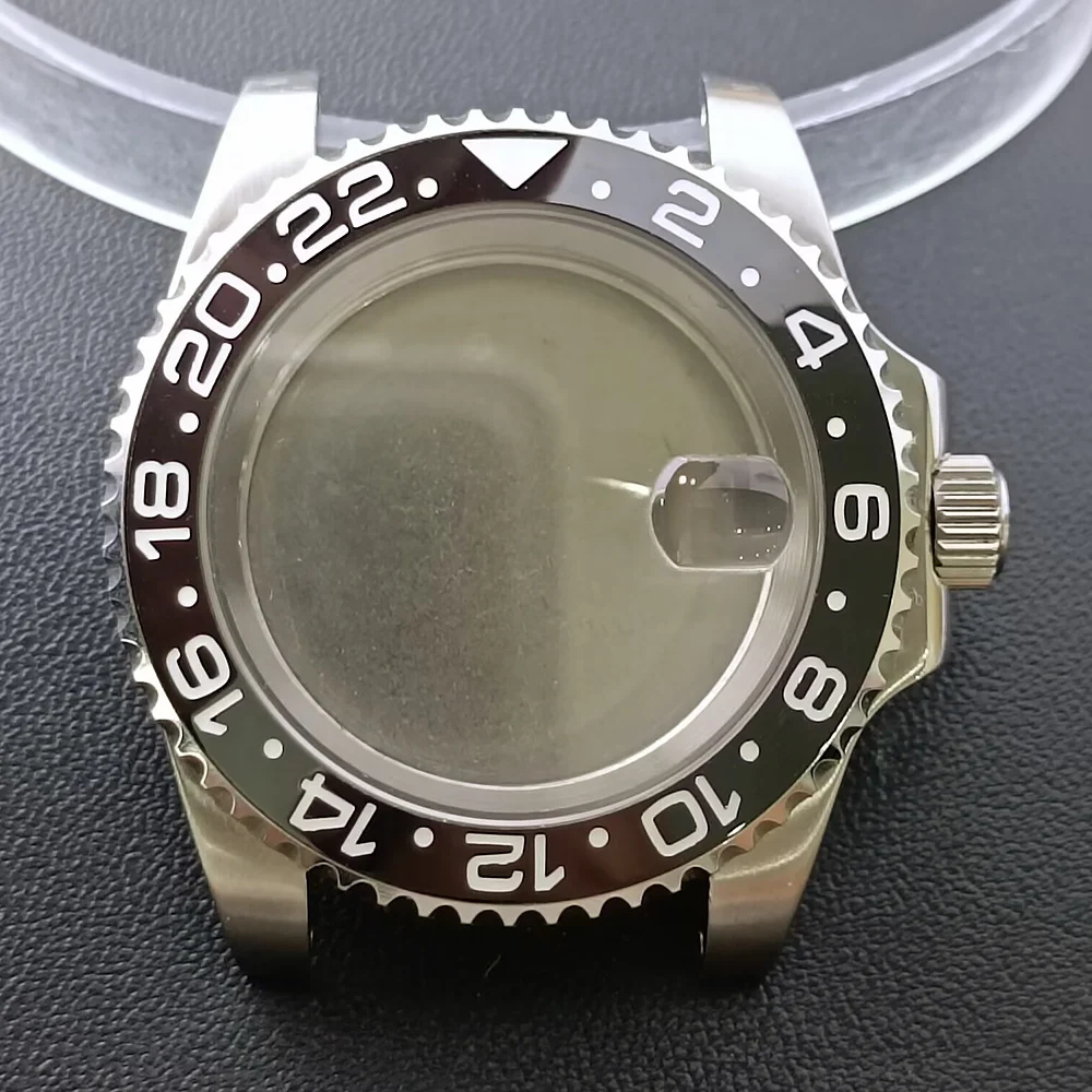 NH35 GMT Steel Watch Case 40.5mm Silver 94 NH35 GMT Steel Watch Case 40.5mm Silver - Image 94