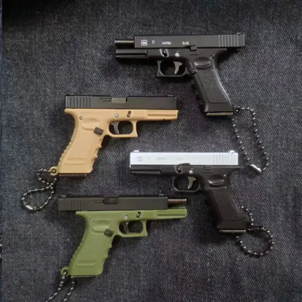 Mini G17 Alloy Pistol Keychain Pendant - Image 3