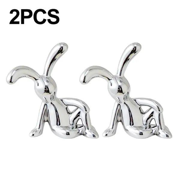 Silver Bunny Decorative Ornament for Home Decor - Image 15