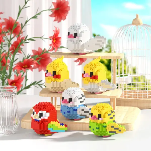 3D Cute Parrot Building Blocks Model - Image 2