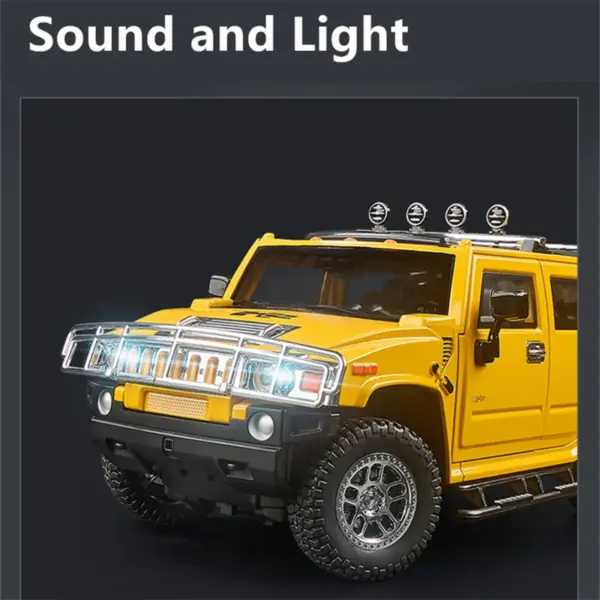 1/18 Hummer H2 Diecast SUV Model with Lights - Image 3